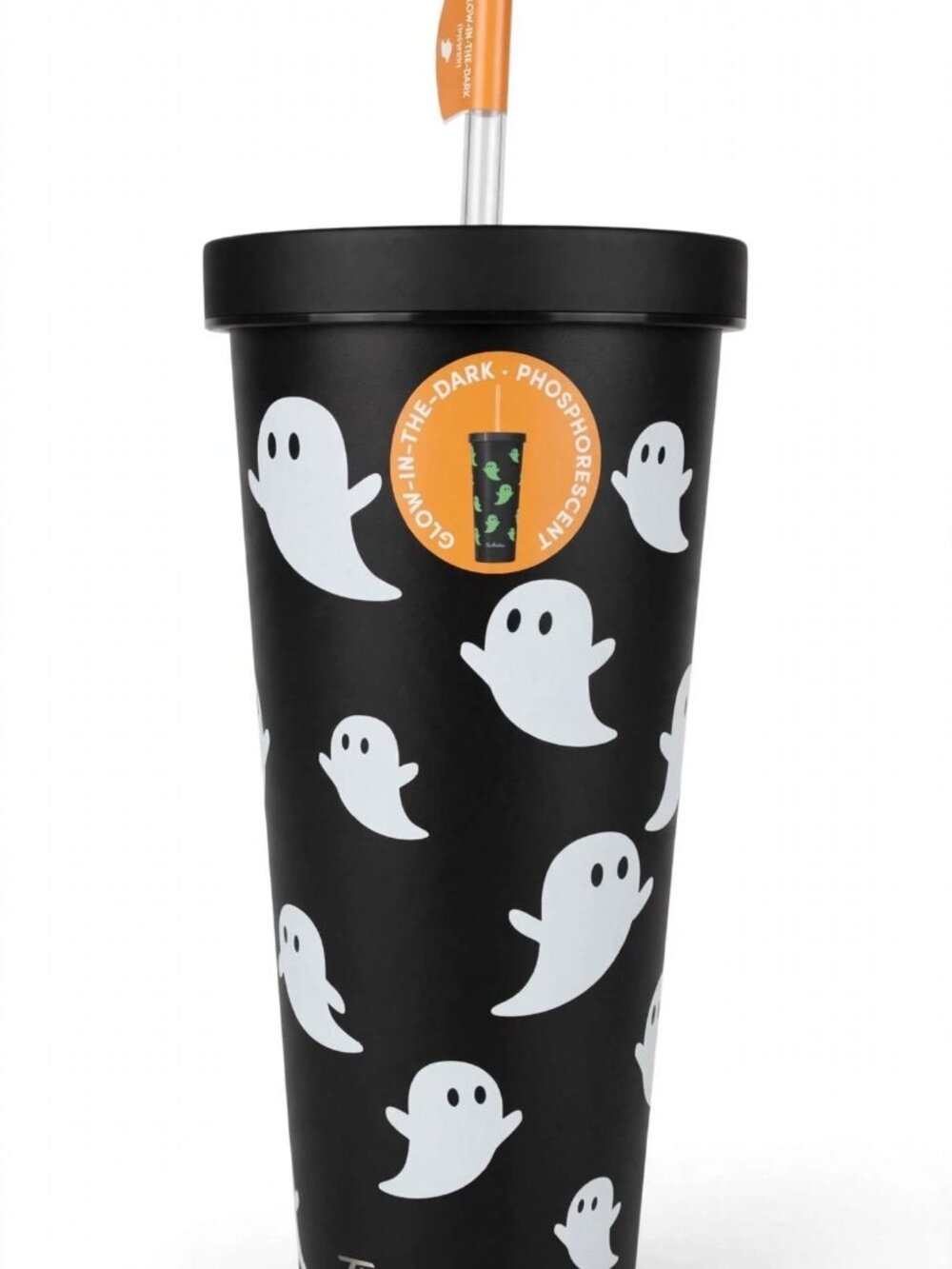 Tim Hortons Halloween Ghosts Glow-in-the-Dark Stainless Steel Tumbler 24oz/710mL